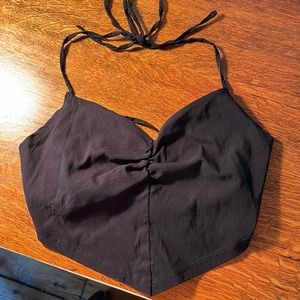 Top shop black halter size 2